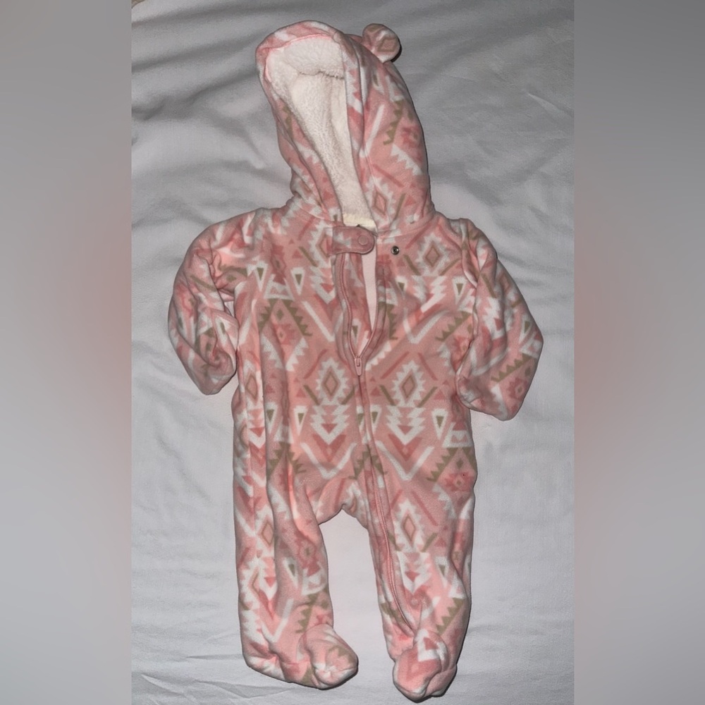 Carters Cozy Pink snow suit for infants